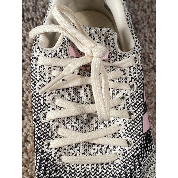 Adidas Swift Run 22 Women Shoes Black White Pink Knit Comfort Athletic Sneaker - Picture 11 of 13